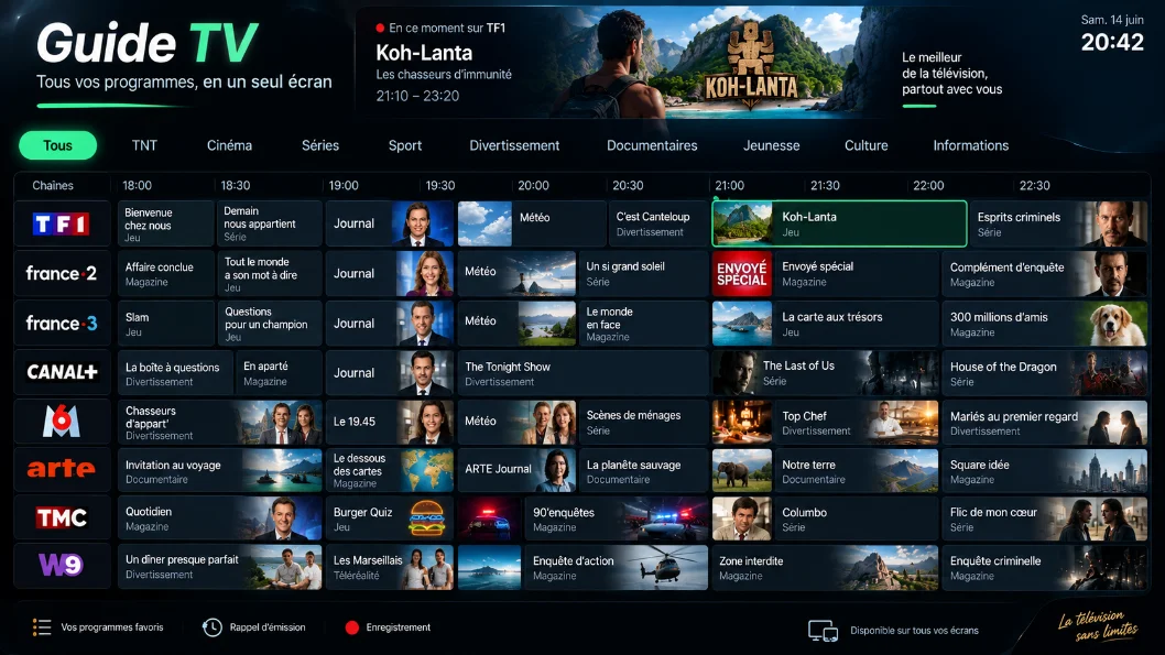 Guide TV en direct — programmes du moment